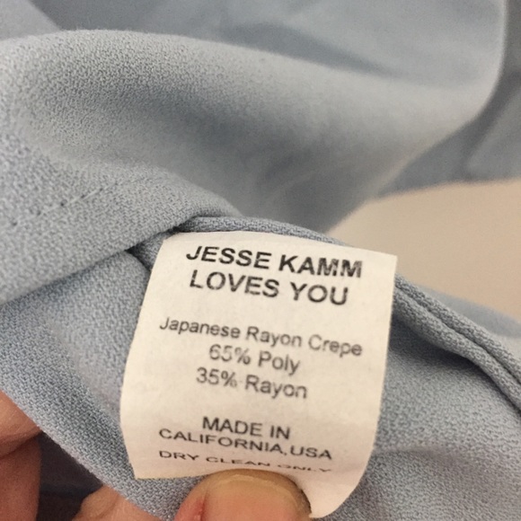 JESSE KAMM Size Medium Large Blue Blouse - Picture 5 of 5